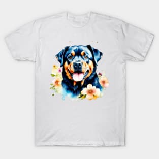 Rottweiler - Cute Watercolor Dog T-Shirt